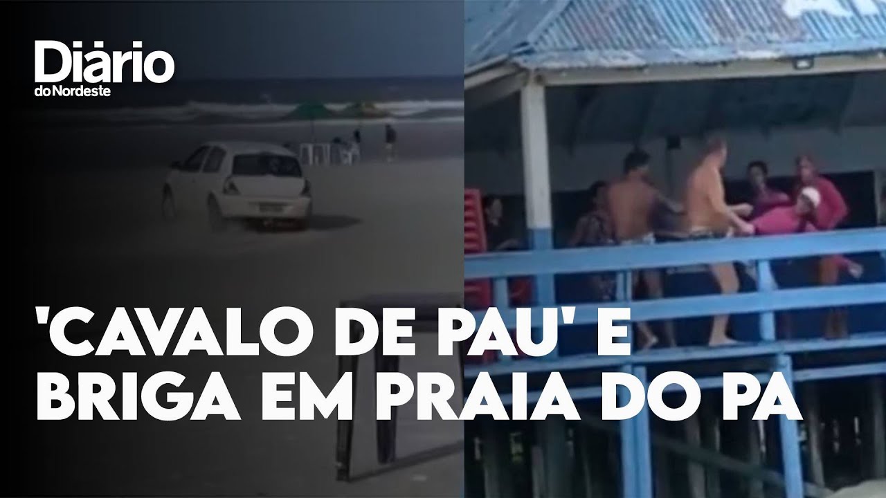 Imagem da notícia 'Cavalo de pau' motiva discussão e briga de socos e chutes entre banhistas em praia do Pará
