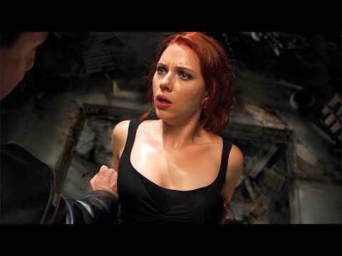 Black widow Interrogation Scene-- opening fight scene -  AVENGERS (2012)    Natasha Romanoff