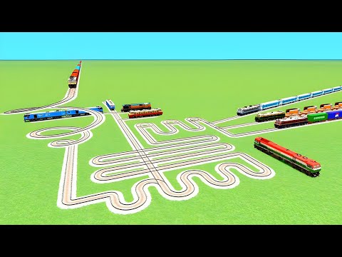 💞TRAINS CROSSIN SLIDE SNAKE🐍TRACKS UTRUN CURVED CIRCLES TRACK RAILWORK BEANG DRIVE