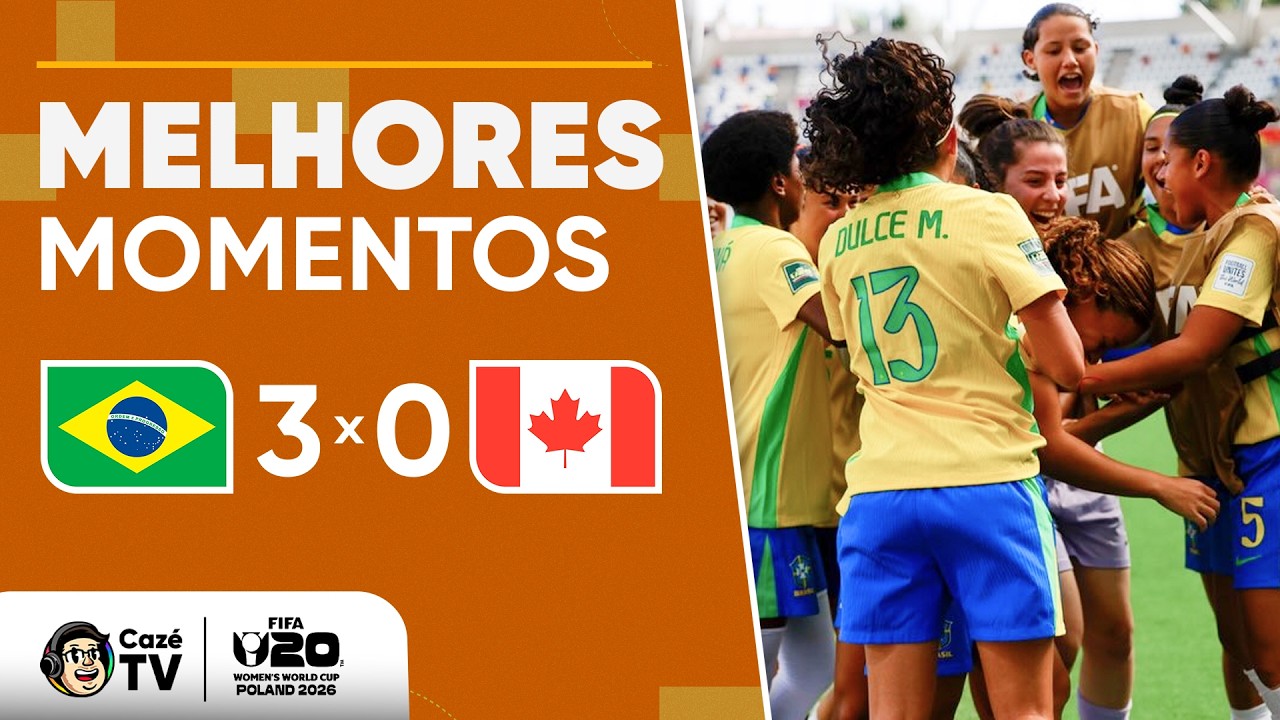 MELHORES MOMENTOS: BRASIL 3 X 0 CANADÁ | COPA DO MUNDO FIFA FEMININA SUB-20 2026 | 2ª RODADA