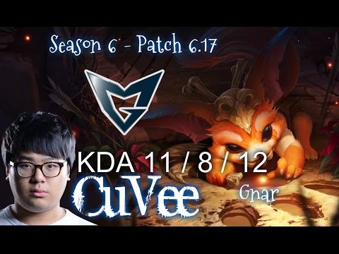 SSG CuVee GNAR vs EKKO Top - Patch 6.17 KR Ranked | League of Legends