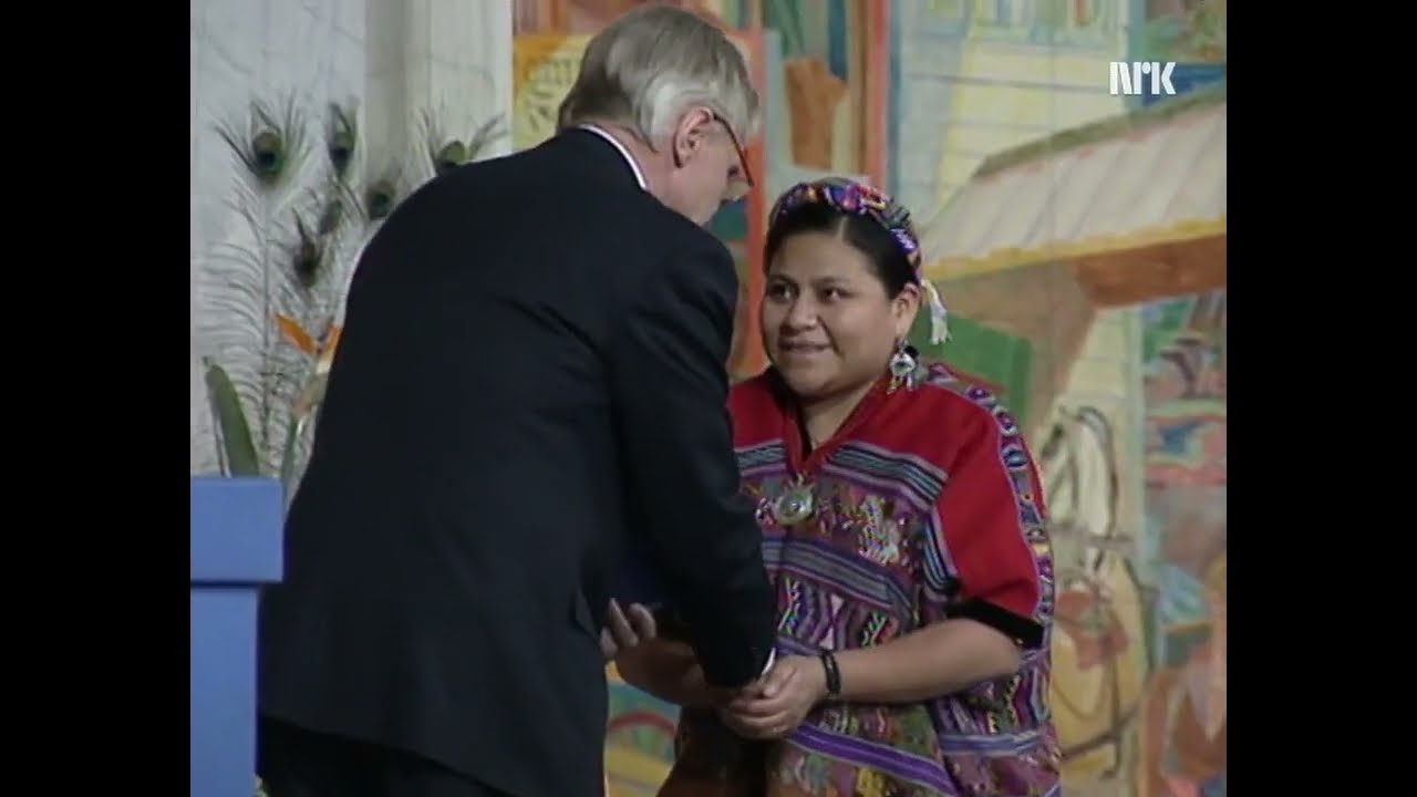 Rigoberta Menchú Tum receives her Nobel Prize