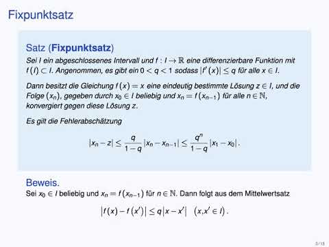 22 Numerische Lösung von Gleichungen