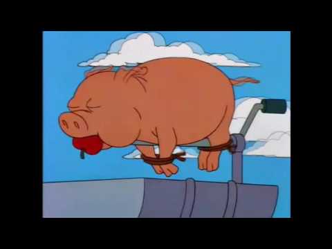 Cuando un cerdo vuele donare un millón de dolares - Los Simpson