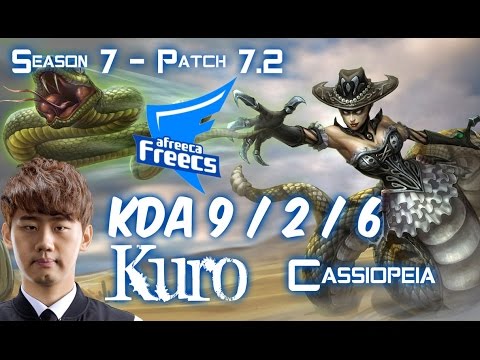 AFs Kuro CASSIOPEIA vs RYZE Mid - Patch 7.2 KR Ranked