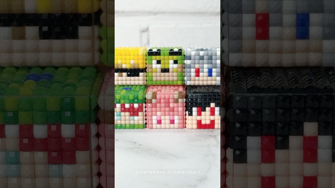 【ダイヤモンドアート】カラフルピーチ🍑どぬくさん全身バージョン！お顔編！　#カラフルピーチ #からぴち #どぬく #マイクラ #ハンドメイド #推し活 #春日部つむぎ #ダイヤモンドアート