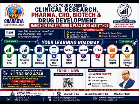 Clinical SAS Programming Course 2026 | Hands-On Training with Placement Assistance