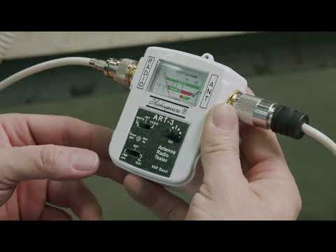 Part of a video titled How to Test a Marine VHF Antenna using the Shakespeare ART-3 Tester