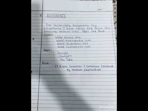 How to write reference in assignment... ✍️#project #assignment #reference #study#format