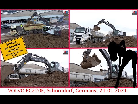 VOLVO EC220E - 👹❕Return of the White Beast❕👹, Schorndorf, Germany, 21.01.2021.