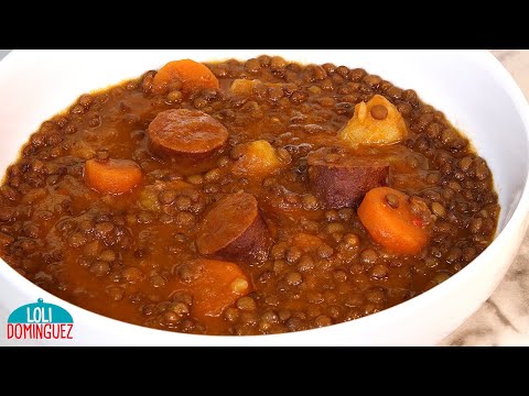 LENTEJAS CON CHORIZO RECETA DE LA ABUELA DOLORES. Receta tradicional de lentejas con chorizo - GUISO