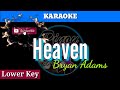 Heaven By Bryan Adams ( Karaoke Lower Key)