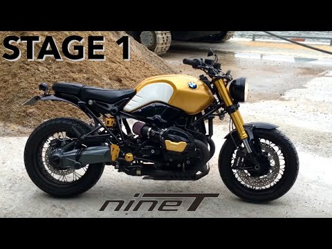 BMW R Nine T Gold Stage 1 Akrapovic Headpipes and K&N Air filters SOUND ⚡