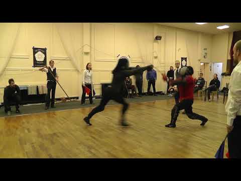 Edgebana 2017. Longsword: Bronze medal fight, Arto Fama (R) Vs Jack Fraser (B) Round 1, Angle 1.