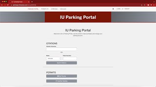 IU Parking Portal: How to Register or Edit Vehicle Information