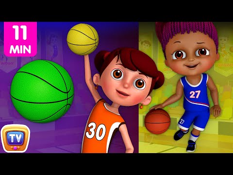 Learn Colors with Basketball - Kids Play with Colorful Playing Balls | ChuChu TV Funzone Games