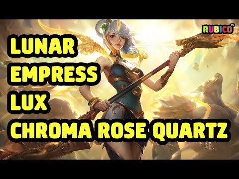 LUNAR EMPRESS LUX CHROMA ROSE QUARTZ SKIN SPOTLIGHT - LEAGUE OF LEGENDS