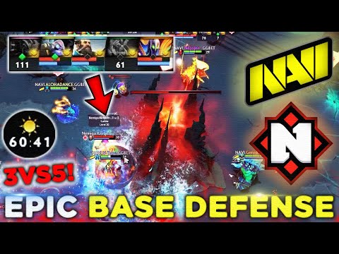 3vs5 Intense Base Defense Comeback - Na`Vi vs Nemiga Epic Match Dota 2