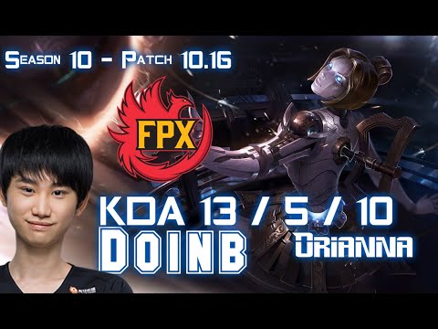 FPX Doinb ORIANNA vs LUCIAN Mid - Patch 10.16 KR Ranked