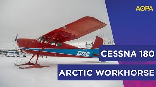 Flying the Iditarod with a straight ski Cessna 180