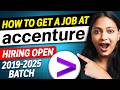 How To Apply For Job At Accenture Accenture Hiring Process Freshers