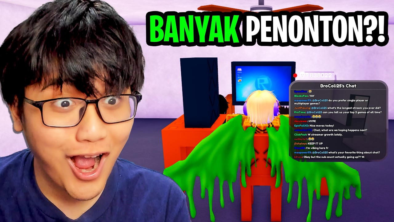 AKHIRNYA AKU JADI STREAMER NOMOR 1 DI ROBLOX! - Roblox Indonesia Be a Streamer #2
