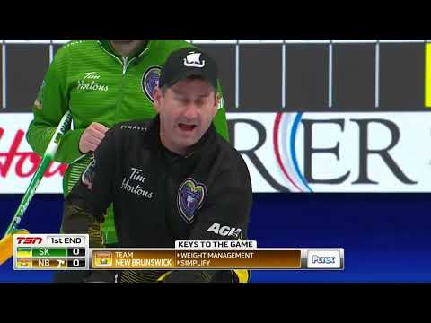 Draw 3 - 2020 Tim Hortons Brier - Dunstone (SK) vs. Grattan (NB)