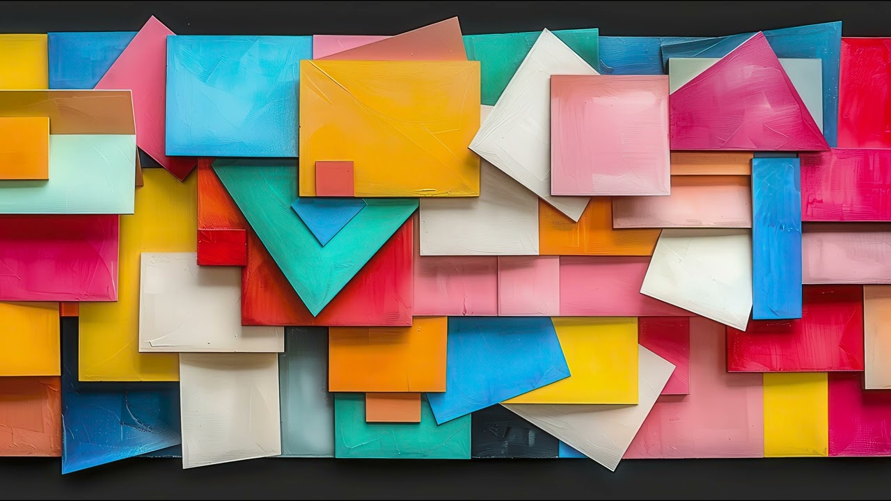 Movement and spontaneity through abstract art   4k slideshow screensaver   no sound