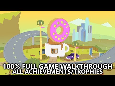 Donut County - 100% Full Game Walkthrough - All Achievements/Trophies Guide - YouTube