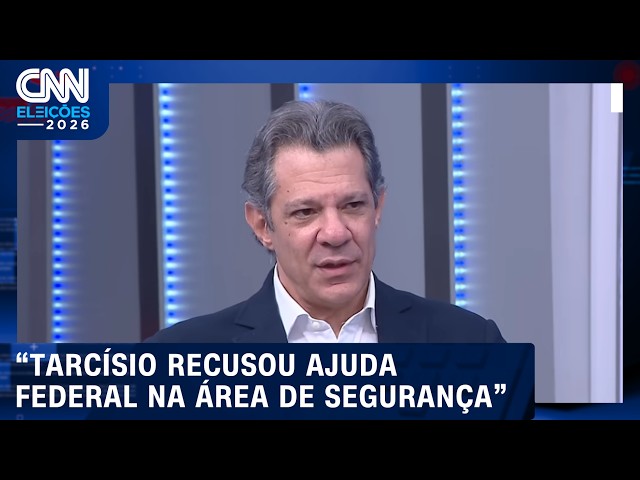 Haddad diz que Tarcísio recusou ajuda federal na área de segurança; confira | CNN ELEIÇÕES