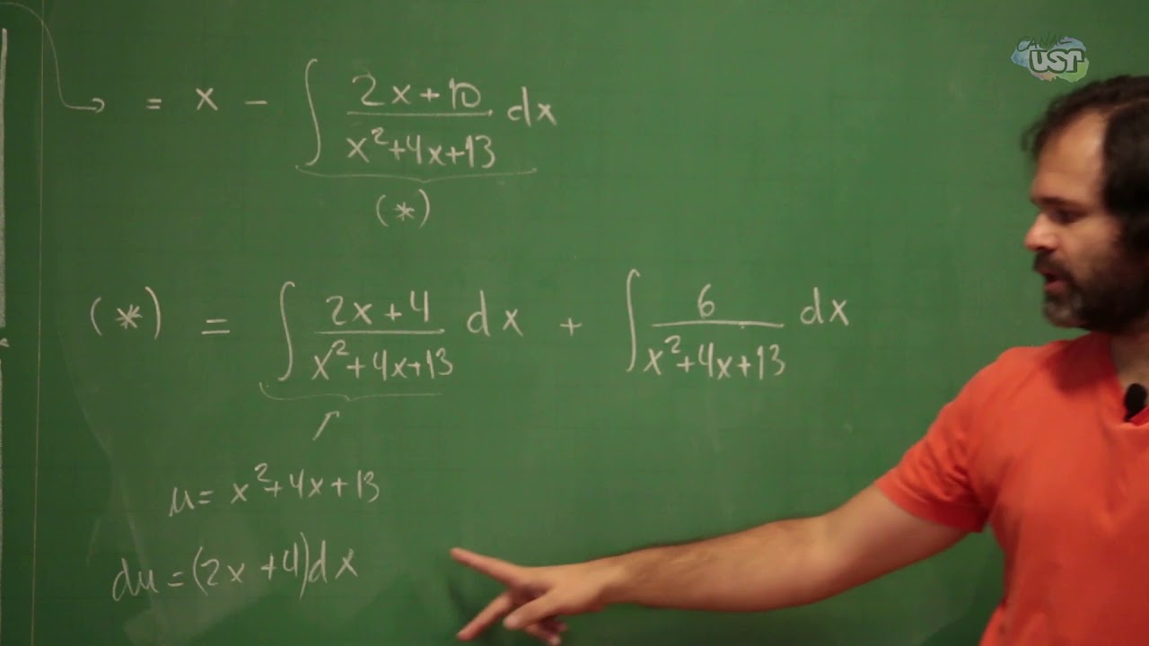 Cálculo I - Aula 28 (3/3) Exemplo com frações parciais; Volumes