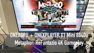 ONEXGPU X1 Mini Metaphor: ReFantazio 4K Gameplay on External Monitor