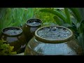 Soothing Rain Sounds In Hitting Clay Jars With Distant Thunder Great For Relaxing And Deep Sleep
