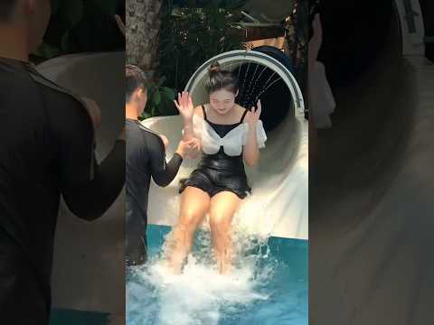water park girls #waterslide #beauty