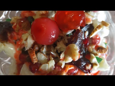 cream fruit chat recepie/ramzan especial fruit chat recepie/Hooria Irfan Kuala Lumpur