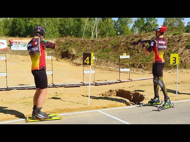 На лыжах и с винтовкой наперевес