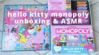 Hello Kitty Monopoly 🎀 || Unboxing ASMR & Setup - Sanrio Hello Kitty & Friends