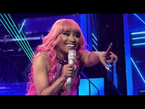 Nicki Minaj performs Super Bass on The Pink Friday 2 Tour in Brooklyn, NY on 4/4/24.