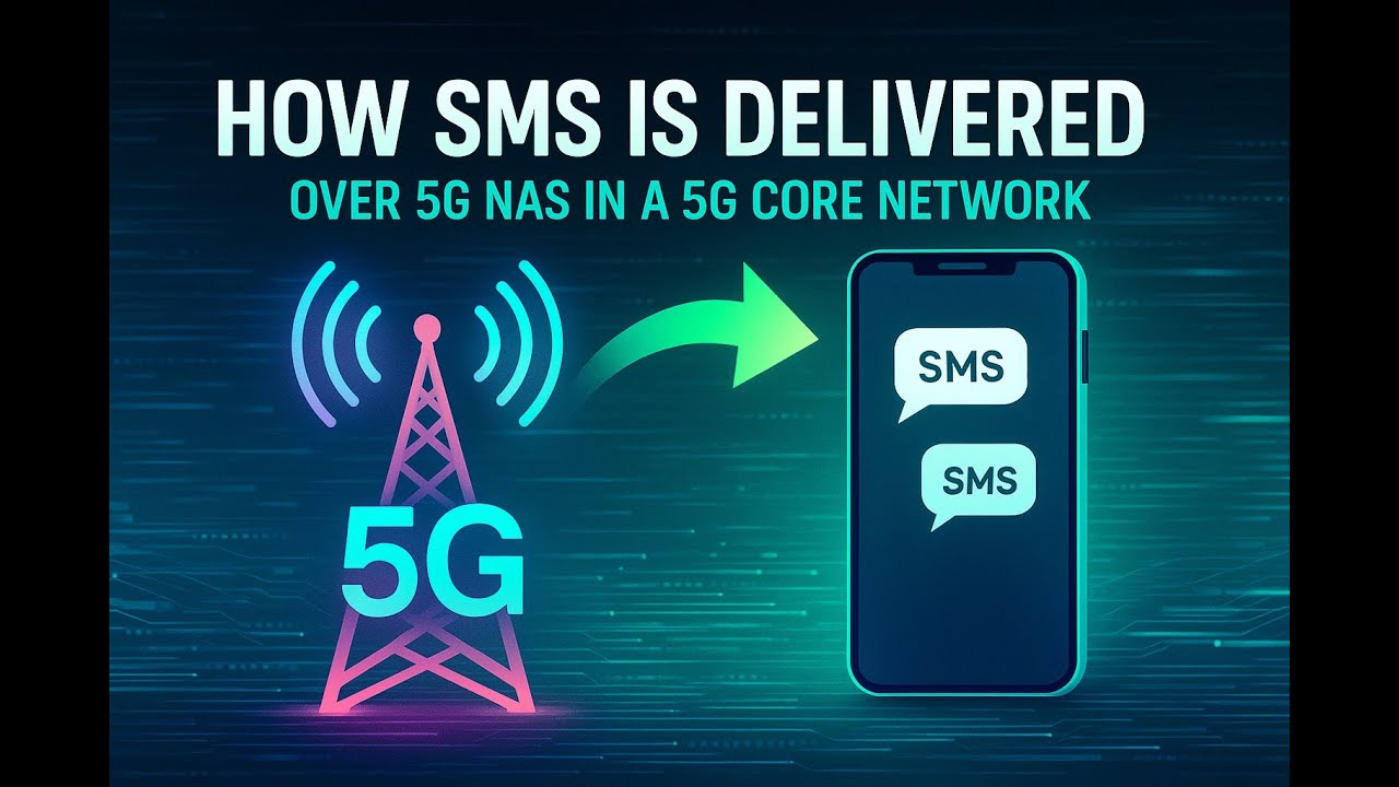 How SMS is delivered over 5G NAS (Non-Access Stratum) in a 5G Core network