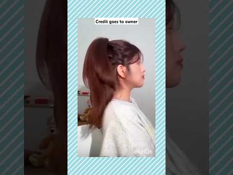 Try this Korean high ponytail hack✨#koreanhairstyle#viral#ytshorts