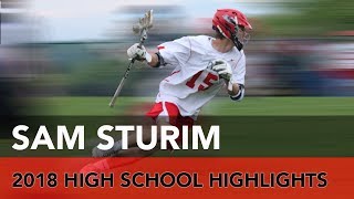 Sam Sturim (Class of 2019) Spring Lacrosse Highlights 2018
