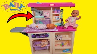 New Baby Born doll my First baby Care Center play set Baby born dolls check up routine pretend play