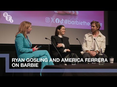 Thumbnail of the video: Ryan Gosling and America Ferrera on Barbie | BFI in conversation