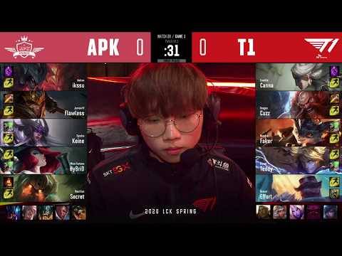 2020 LCK Week 3 - APK vs T1 Game 1 - APK Prince vs T1 G1 W3D4