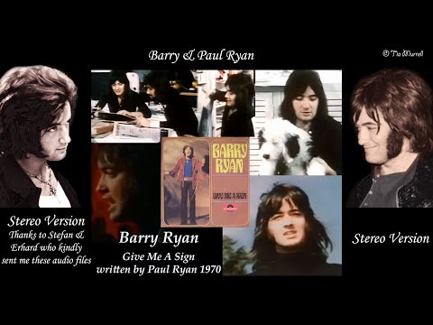 Barry Ryan ~Give Me A Sign~ By Paul Ryan B Side of Kitsch 1970 Stereo Version Added to Video