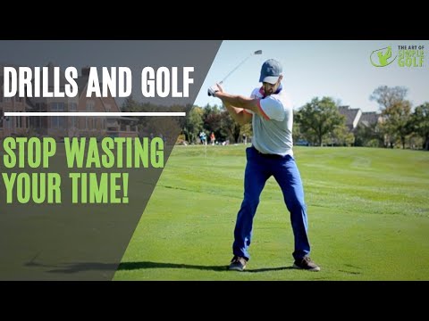 Part of a video titled How To Practice At The Driving Range To Really Improve Your Golf Swing ...