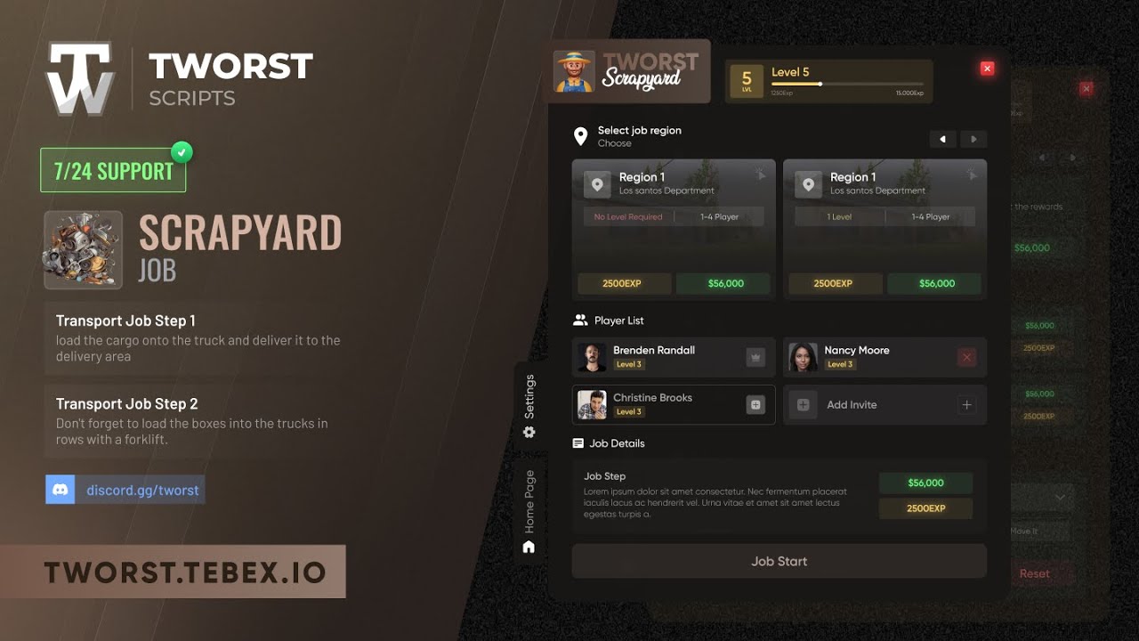 [Multiplayer Scrapyard Job] OPEN QB ESX QBOX VRP video 1