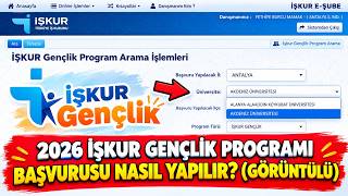 İŞKUR GENÇLİK PROGRAMI BAŞVURULARI BAŞLADI (2026 İŞKUR GENÇLİK PROGRAMI BAŞVURUS