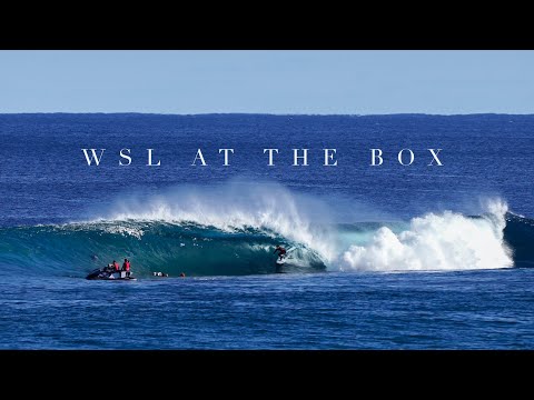 Pro surfers ripping fun waves at the Box