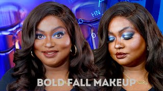 Bold Fall Makeup Tutorial | Flawless  Skin  Dramatic Eyes & Vampy Lip